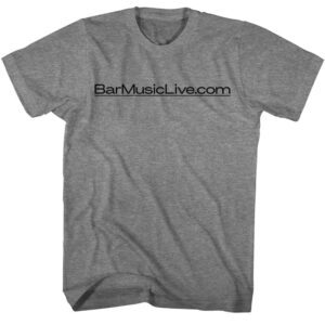 A gray t-shirt with the words " bermusik. Livecom ".