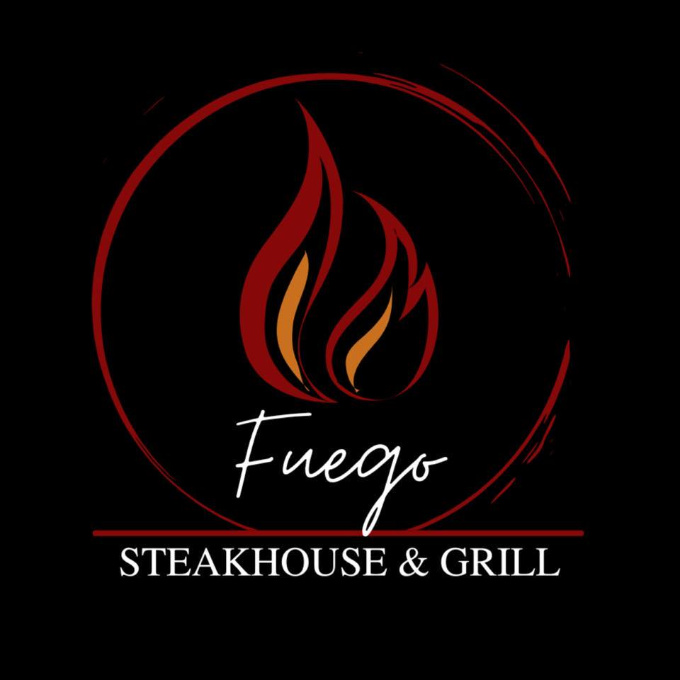 A logo of fuego steakhouse and grill