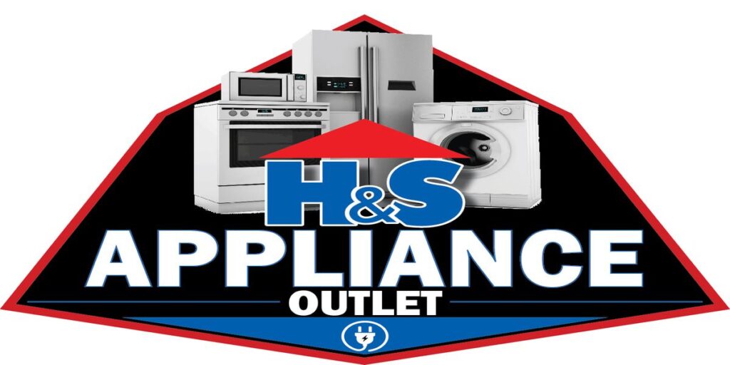 A logo for h & s appliance outlet.