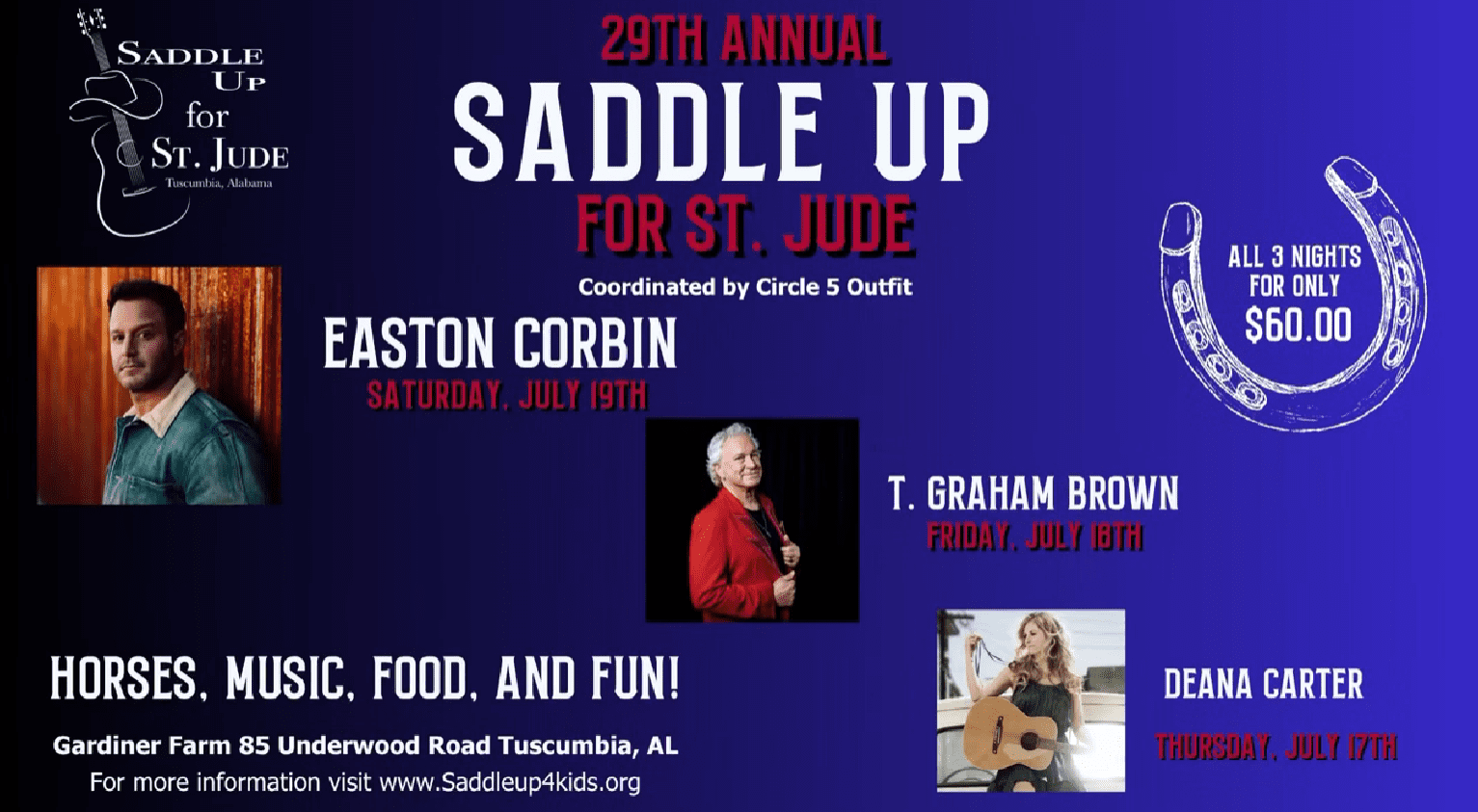 Tremayne Live at Saddle Up for St Jude at Gardiner Farms in Tuscumbia AL