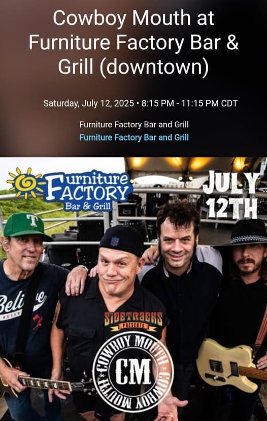 Cowboy Mouth Live at Furniture Factory Downtown in Huntsville AL