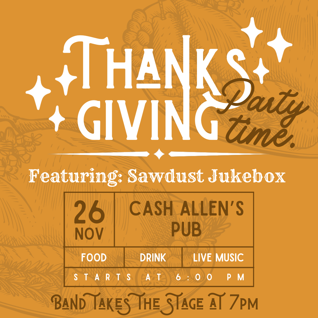 Thanksgiving Eve at Cash Allen's Pub in Guntersville Alabama!