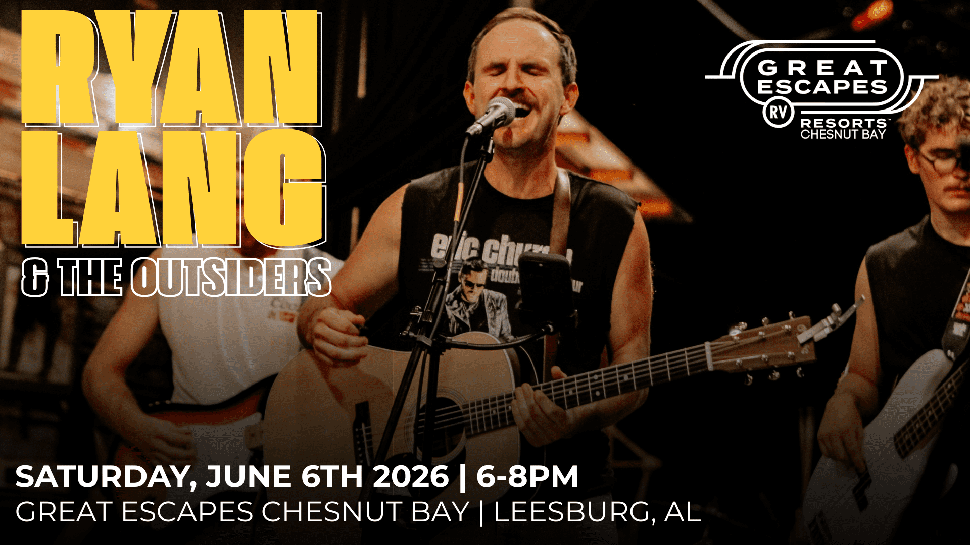 Ryan Lang & The Outsiders (Full Band) Live at Great Escapes Chesnut Bay – June 6, 2026